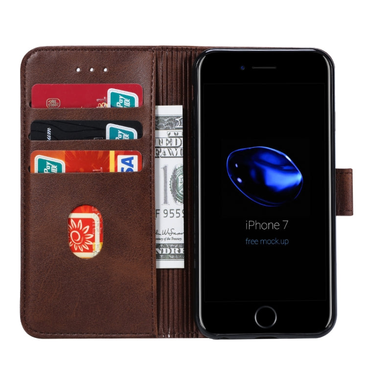For iPhone 8  / 7 GUSSIM Magnetic Horizontal Flip Leather Case with Holder & Card Slots & & Wallet(Brown) - HoMEdemic™ 