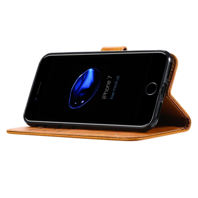 For iPhone 8  / 7 GUSSIM Magnetic Horizontal Flip Leather Case with Holder & Card Slots & & Wallet(Brown) - HoMEdemic™ 
