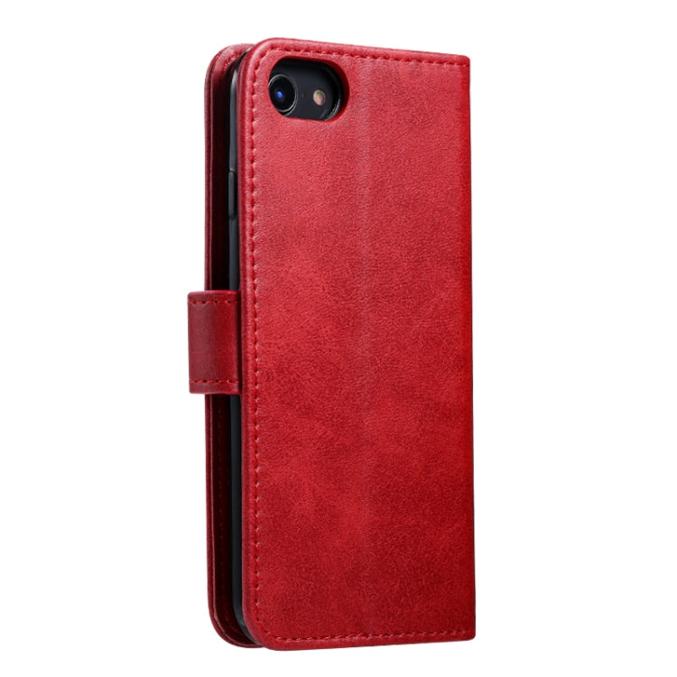 For iPhone 8  / 7 GUSSIM Magnetic Horizontal Flip Leather Case with Holder & Card Slots & & Wallet(Red) - HoMEdemic™ 