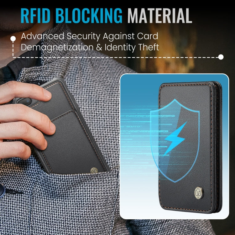For iPhone 8 Plus / 7 Plus / 6 Plus JEEHOOD J05 Business Magnetic Style RFID Leather Phone Case(Black) - HoMEdemic™ 
