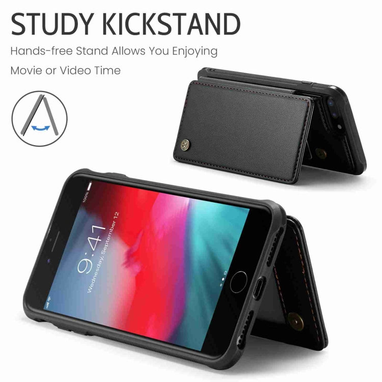 For iPhone 8 Plus / 7 Plus CaseMe C22 Card Slots Holder RFID Anti-theft Phone Case(Black) - HoMEdemic™ 