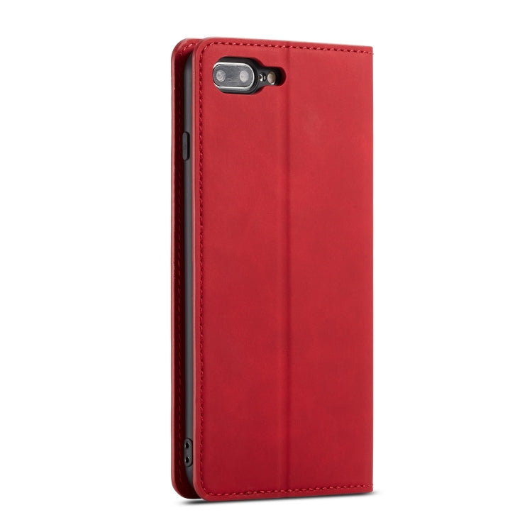 For iPhone 8 Plus / 7 Plus Forwenw Dream Series Oil Edge Strong Magnetism Horizontal Flip Leather Case with Holder & Card Slots & Wallet & Photo Frame(Red) - HoMEdemic™ 