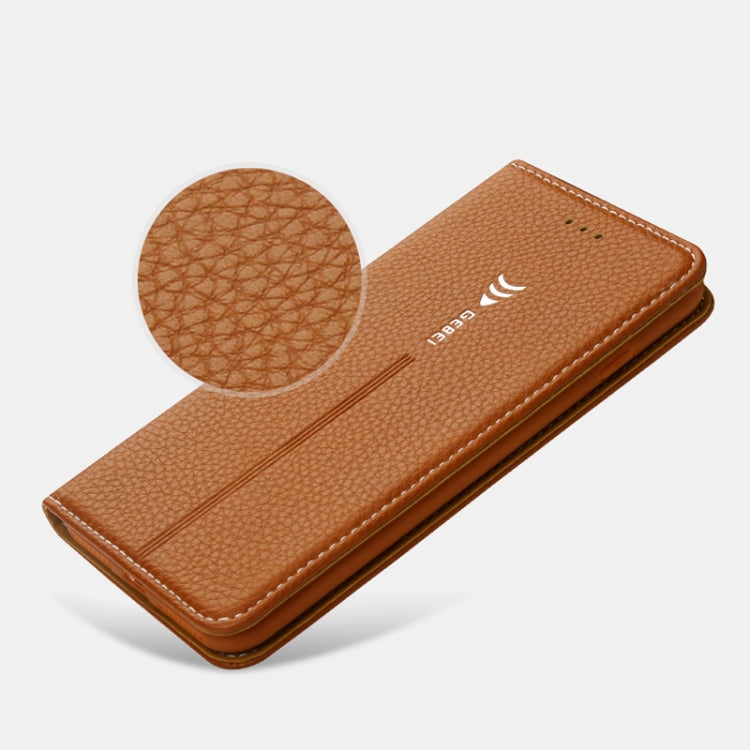 For iPhone 8 Plus & 7 Plus GEBEI PU+TPU Horizontal Flip Protective Case with Holder & Card Slots(Brown) - HoMEdemic™ 