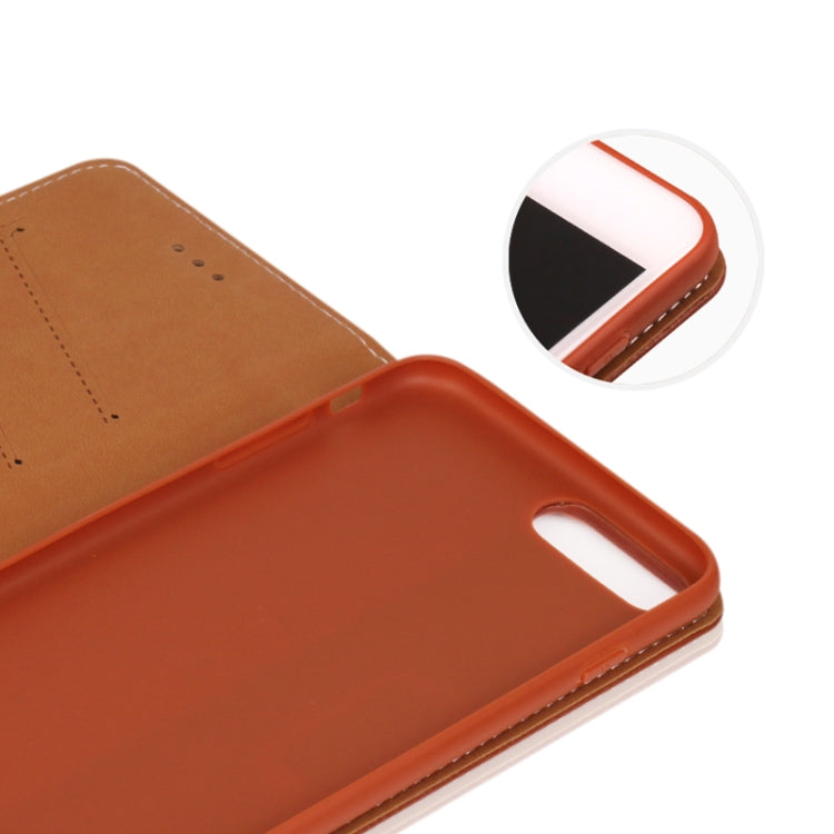 For iPhone 8 Plus & 7 Plus GEBEI PU+TPU Horizontal Flip Protective Case with Holder & Card Slots(Brown) - HoMEdemic™ 
