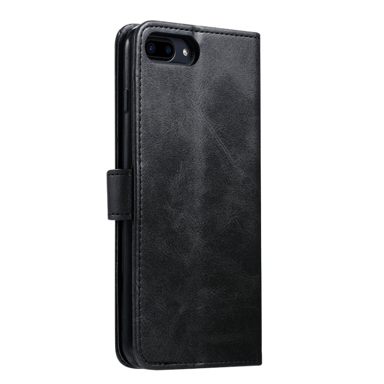 For iPhone 8 Plus / 7 Plus GUSSIM Magnetic Horizontal Flip Leather Case with Holder & Card Slots & & Wallet(Black) - HoMEdemic™ 