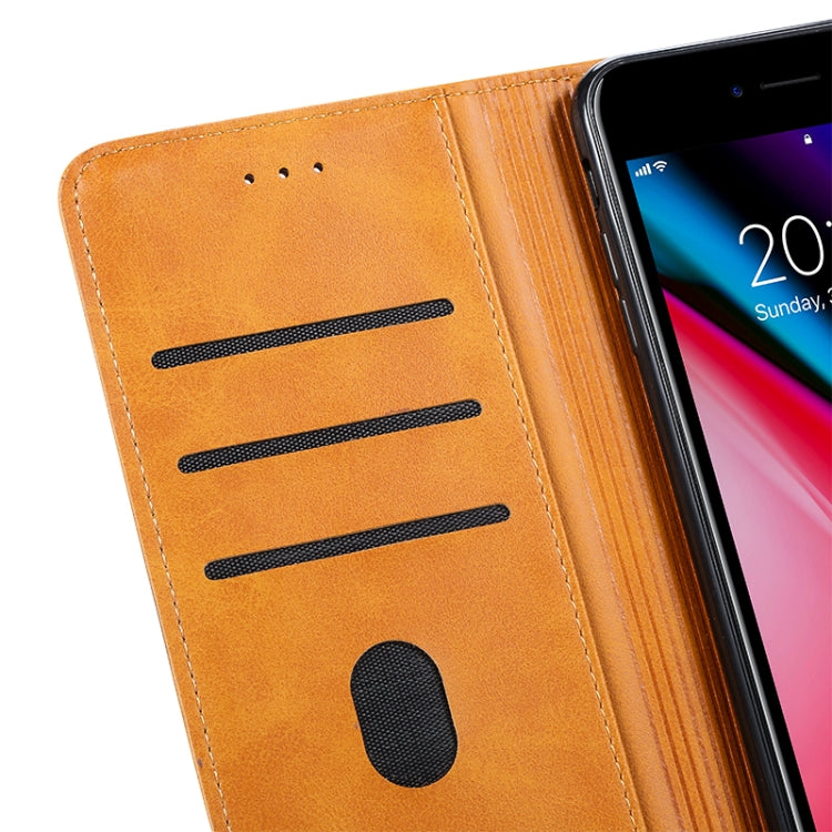 For iPhone 8 Plus / 7 Plus GUSSIM Magnetic Horizontal Flip Leather Case with Holder & Card Slots & & Wallet(Yellow) - HoMEdemic™ 