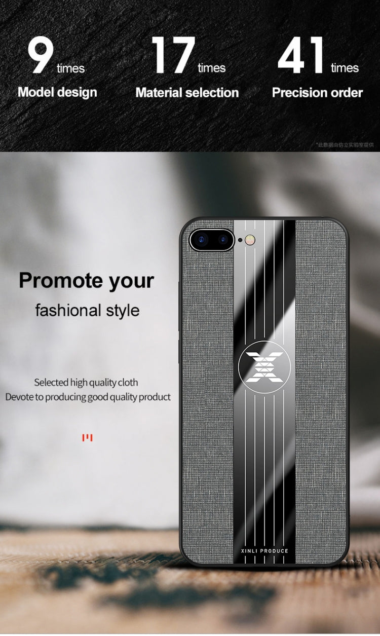 For iPhone 8 Plus & 7 Plus XINLI Stitching Cloth Texture Shockproof TPU Protective Case(Black) - HoMEdemic™ 
