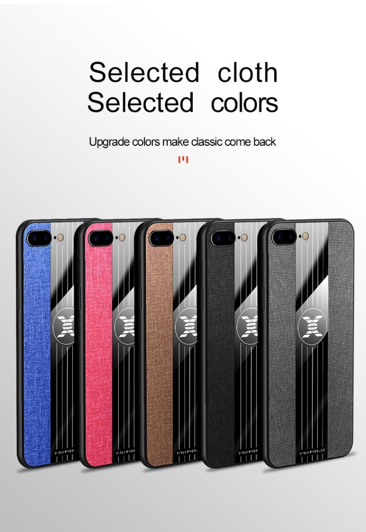 For iPhone 8 Plus & 7 Plus XINLI Stitching Cloth Texture Shockproof TPU Protective Case(Black) - HoMEdemic™ 