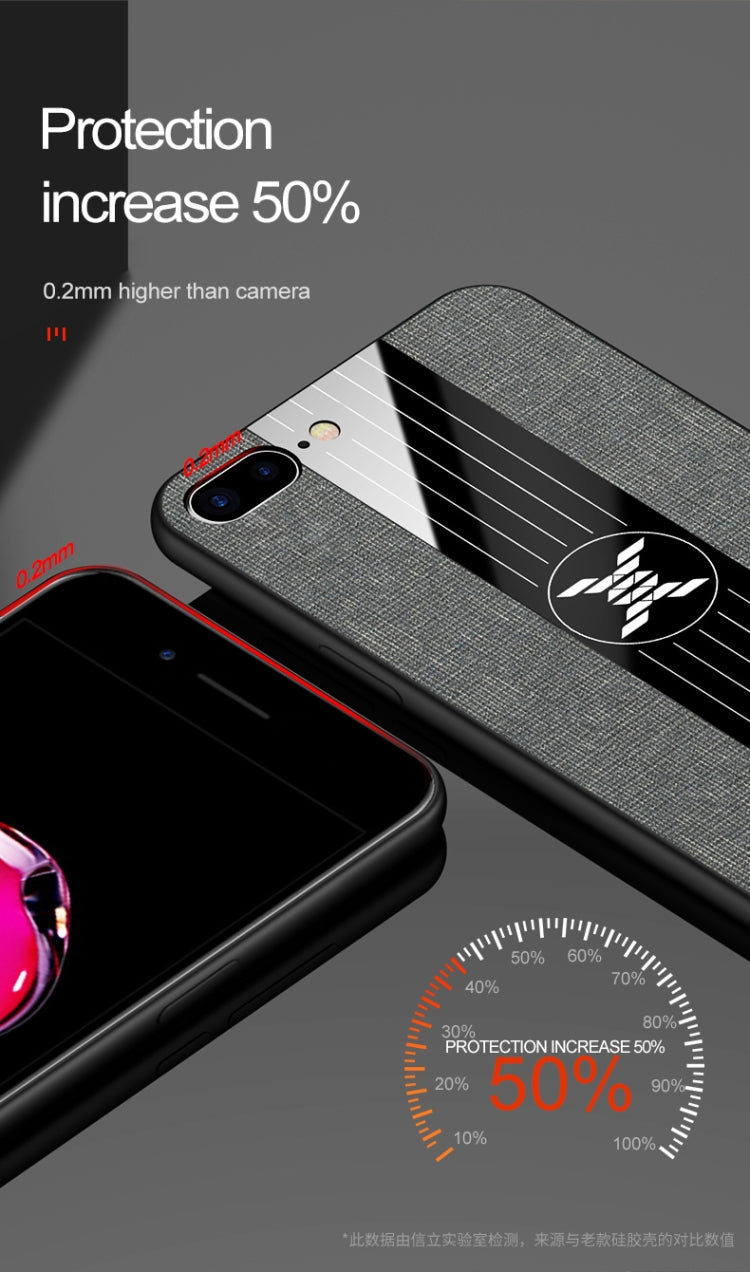 For iPhone 8 Plus & 7 Plus XINLI Stitching Cloth Texture Shockproof TPU Protective Case(Red) - HoMEdemic™ 