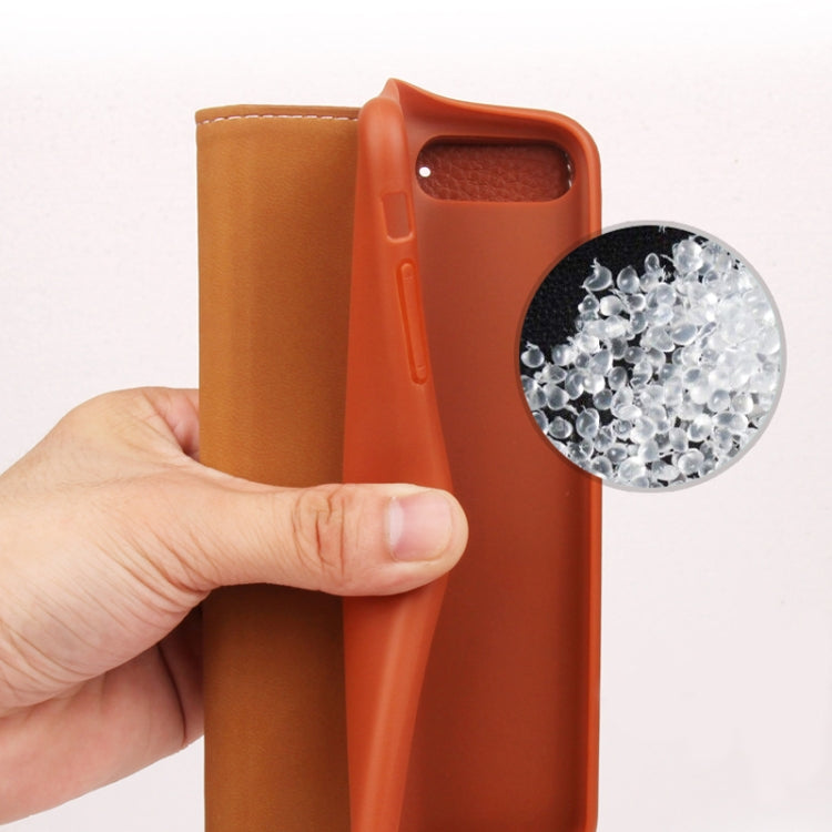 For iPhone SE 2020 & 8 & 7 GEBEI PU+TPU Horizontal Flip Protective Case with Holder & Card Slots(Blue) - HoMEdemic™ 