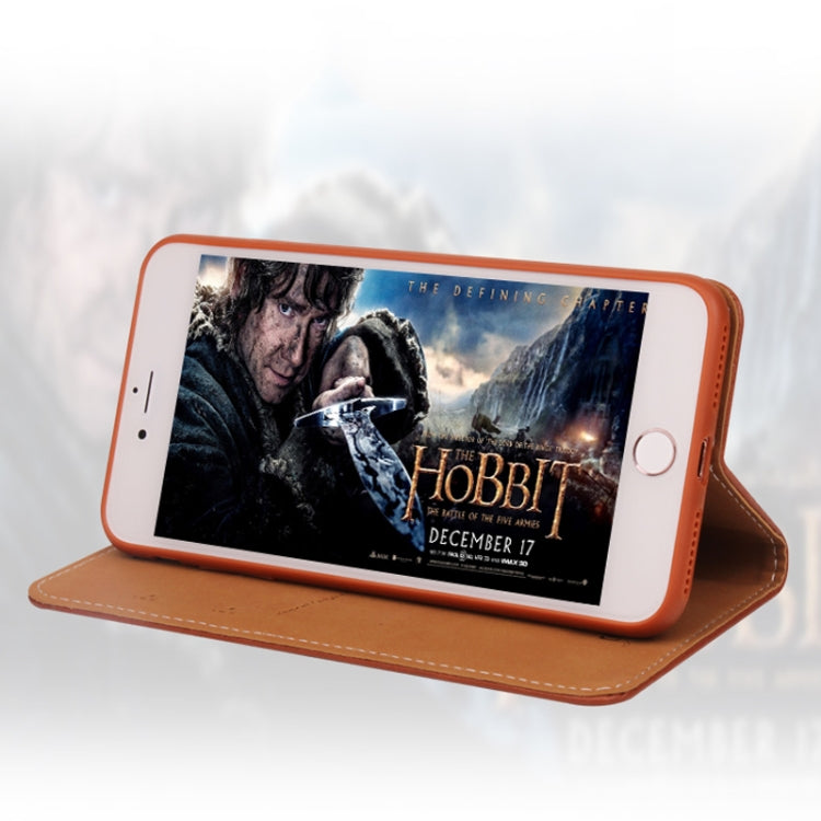 For iPhone SE 2020 & 8 & 7 GEBEI PU+TPU Horizontal Flip Protective Case with Holder & Card Slots(Rose Red) - HoMEdemic™ 