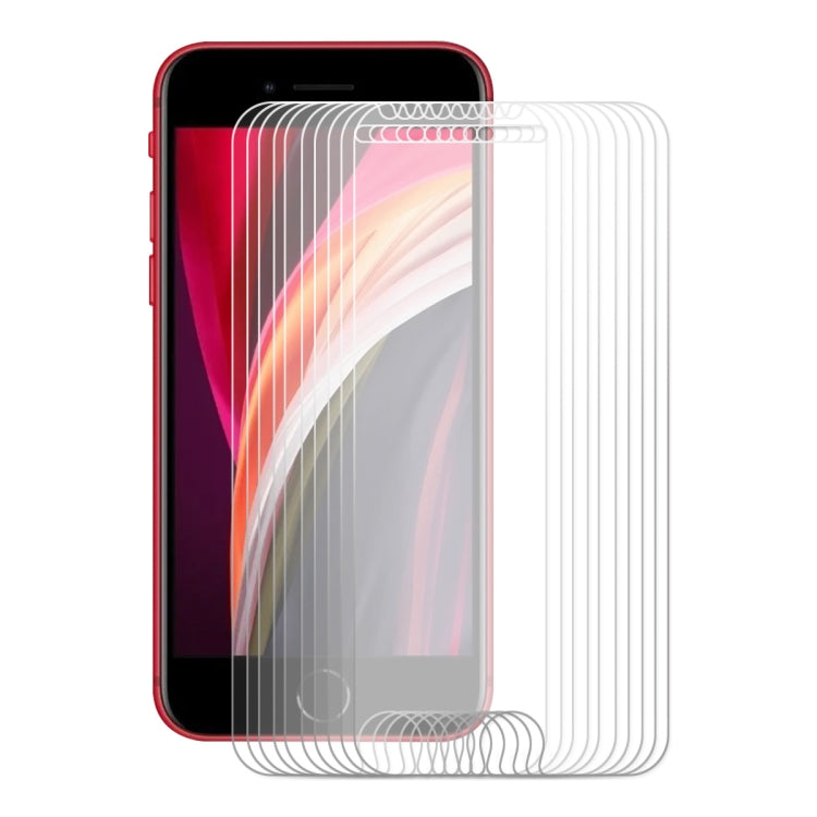 For iPhone SE 2022 / 2020 10pcs ENKAY Thickened Glue No White Edge 0.26mm 9H 2.5D Tempered Glass Film - HoMEdemic™ 