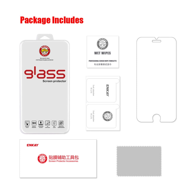 For iPhone SE 2022 / 2020 1pcs ENKAY Thickened Glue No White Edge 0.26mm 9H 2.5D Tempered Glass Film - HoMEdemic™ 