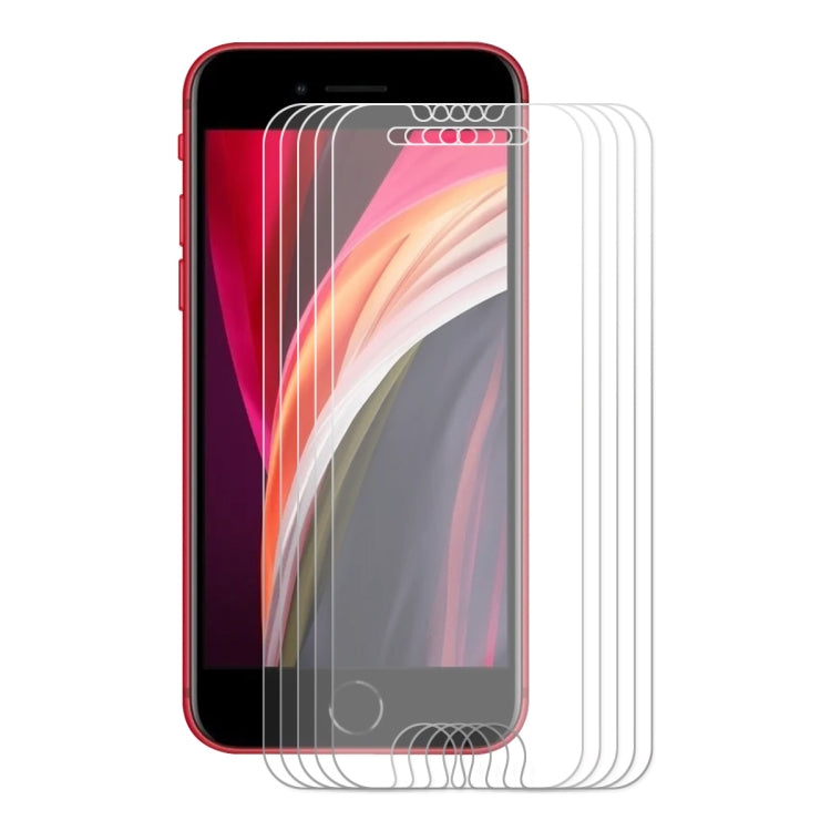 For iPhone SE 2022 / 2020 5pcs ENKAY Thickened Glue No White Edge 0.26mm 9H 2.5D Tempered Glass Film - HoMEdemic™ 
