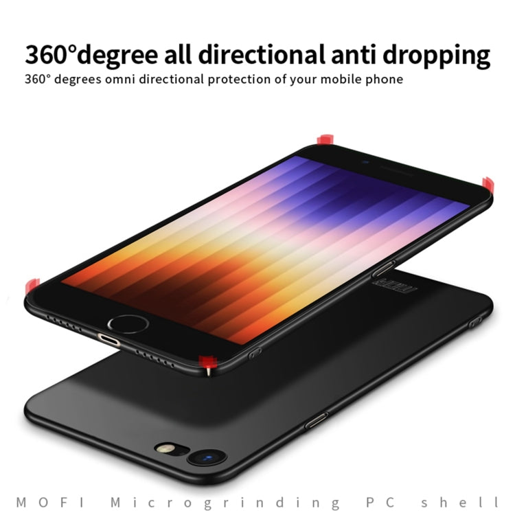 For iPhone SE 2022 / 2020 MOFI Frosted PC Ultra-thin Hard Case(Black) - HoMEdemic™ 