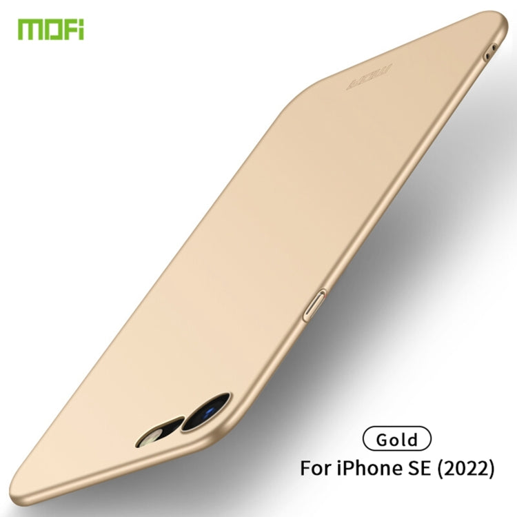 For iPhone SE 2022 / 2020 MOFI Frosted PC Ultra-thin Hard Case(Gold) - HoMEdemic™ 