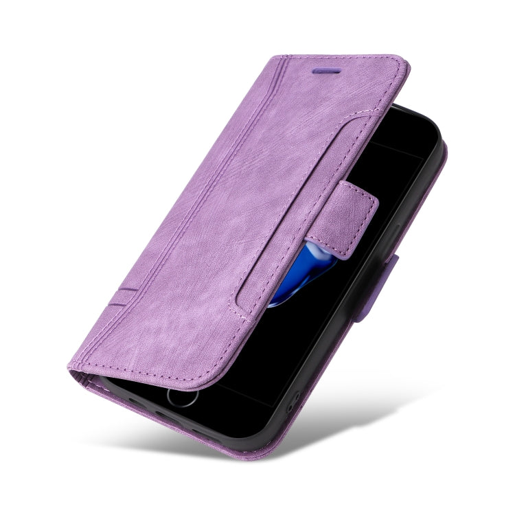 For iPhone SE 2022 / SE 2020 / 7 / 8 BETOPNICE Dual-side Buckle Leather Phone Case(Purple) - HoMEdemic™ 