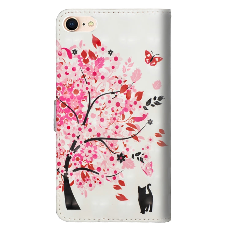 For iPhone SE 2022 / SE 2020 / 8 / 7 3D Painting Pattern Horizontal Flip TPU + PU Leather Case with Holder & Card Slots & Wallet(Tree Cat) - HoMEdemic™ 