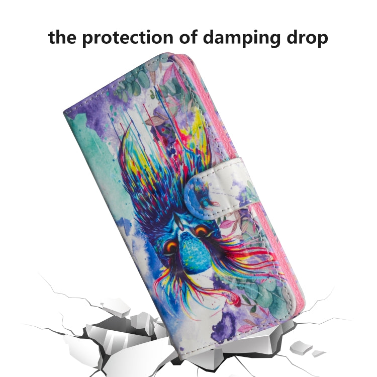 For iPhone SE 2022 / SE 2020 / 8 / 7 3D Painting Pattern Horizontal Flip TPU + PU Leather Case with Holder & Card Slots & Wallet(Watercolor Owl) - HoMEdemic™ 