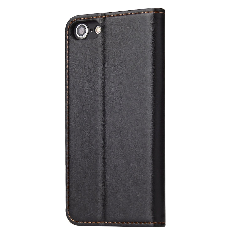 For iPhone SE 2022 / SE 2020 / 8 / 7 Fierre Shann PU Genuine Leather Texture Horizontal Flip Leather Case with Holder & Card Slots & Wallet(Black) - HoMEdemic™ 