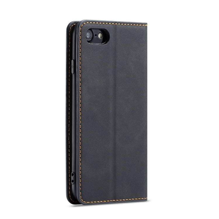For iPhone SE 2022 / SE 2020 / 8 / 7 Forwenw Dream Series Oil Edge Strong Magnetism Horizontal Flip Leather Case with Holder & Card Slots & Wallet & Photo Frame(Black) - HoMEdemic™ 