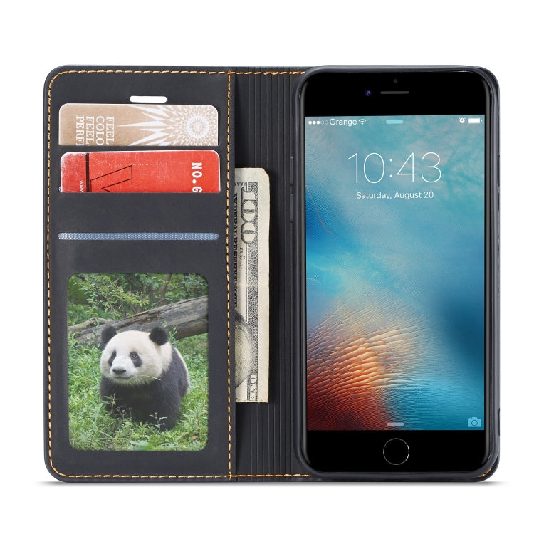 For iPhone SE 2022 / SE 2020 / 8 / 7 Forwenw Dream Series Oil Edge Strong Magnetism Horizontal Flip Leather Case with Holder & Card Slots & Wallet & Photo Frame(Black) - HoMEdemic™ 