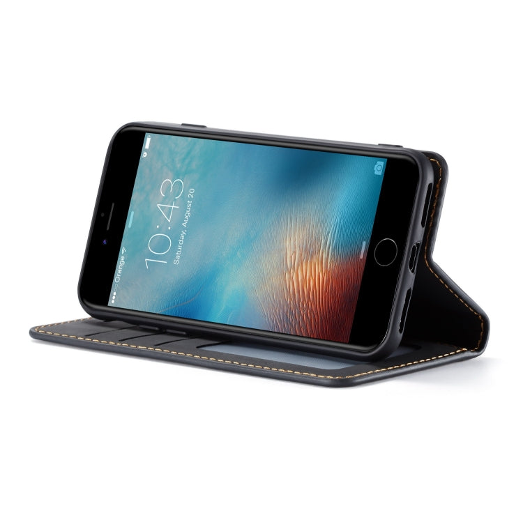 For iPhone SE 2022 / SE 2020 / 8 / 7 Forwenw Dream Series Oil Edge Strong Magnetism Horizontal Flip Leather Case with Holder & Card Slots & Wallet & Photo Frame(Black) - HoMEdemic™ 