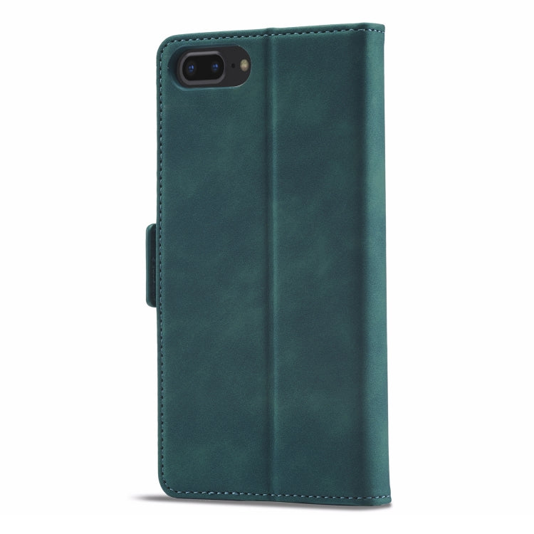 For iPhone SE 2022 / SE 2020 / 8 / 7 Forwenw Dual-side Buckle Leather Phone Case(Dark Cyan) - HoMEdemic™ 