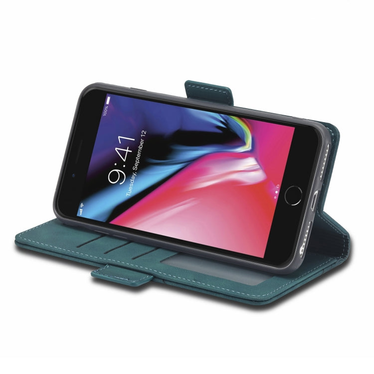 For iPhone SE 2022 / SE 2020 / 8 / 7 Forwenw Dual-side Buckle Leather Phone Case(Dark Cyan) - HoMEdemic™ 