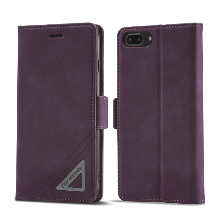 For iPhone SE 2022 / SE 2020 / 8 / 7 Forwenw Dual-side Buckle Leather Phone Case(Wine Red) - HoMEdemic™ 