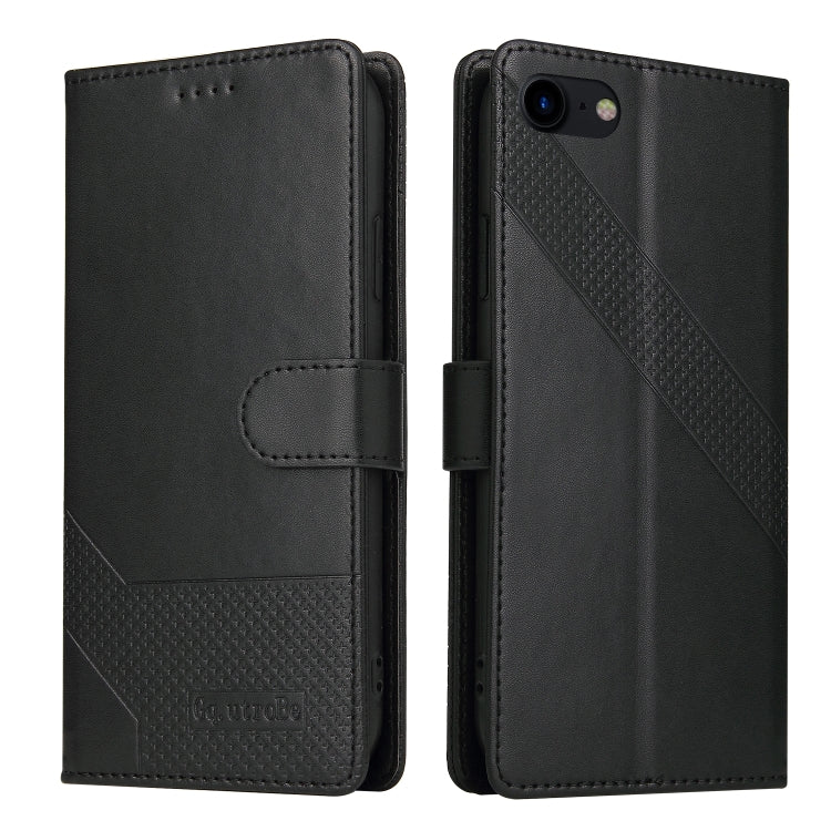 For iPhone SE 2022 / SE 2020 / 8 / 7 GQUTROBE Skin Feel Magnetic Leather Phone Case(Black) - HoMEdemic™ 