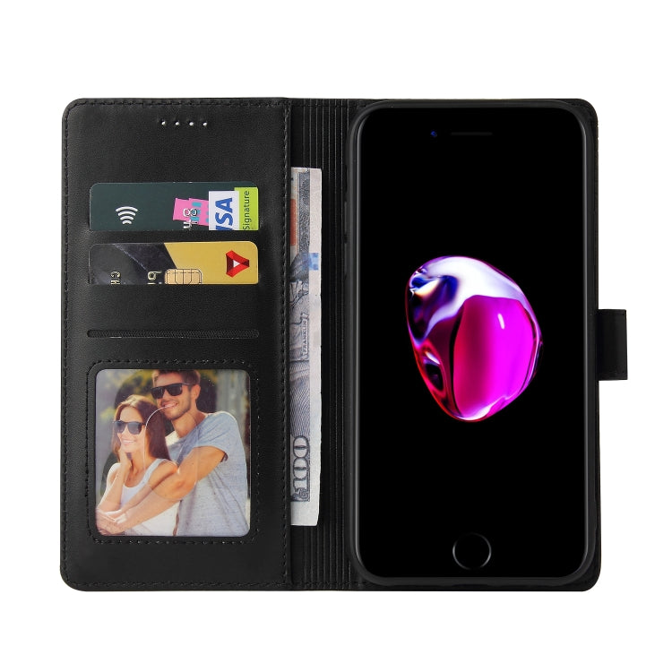 For iPhone SE 2022 / SE 2020 / 8 / 7 GQUTROBE Skin Feel Magnetic Leather Phone Case(Black) - HoMEdemic™ 