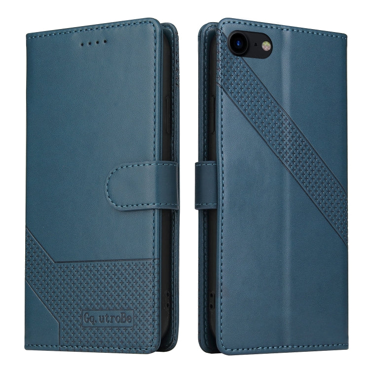 For iPhone SE 2022 / SE 2020 / 8 / 7 GQUTROBE Skin Feel Magnetic Leather Phone Case(Blue) - HoMEdemic™ 