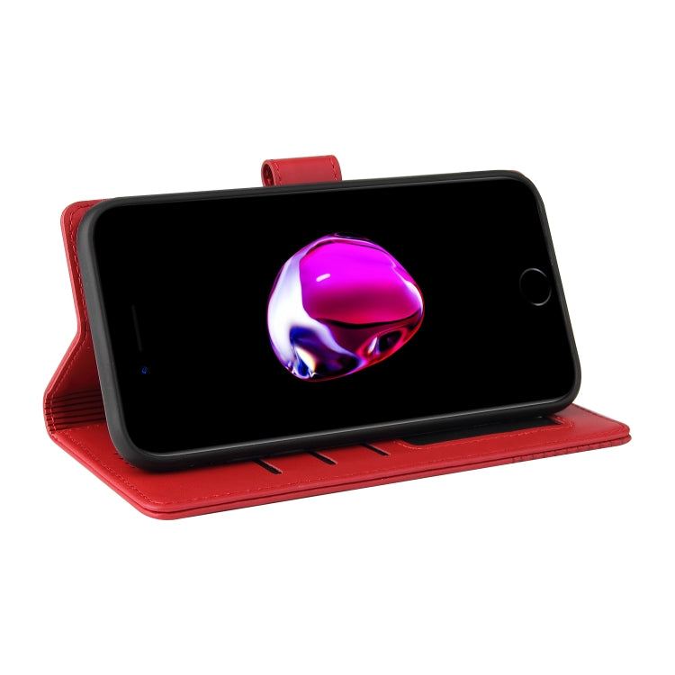 For iPhone SE 2022 / SE 2020 / 8 / 7 GQUTROBE Skin Feel Magnetic Leather Phone Case(Red) - HoMEdemic™ 