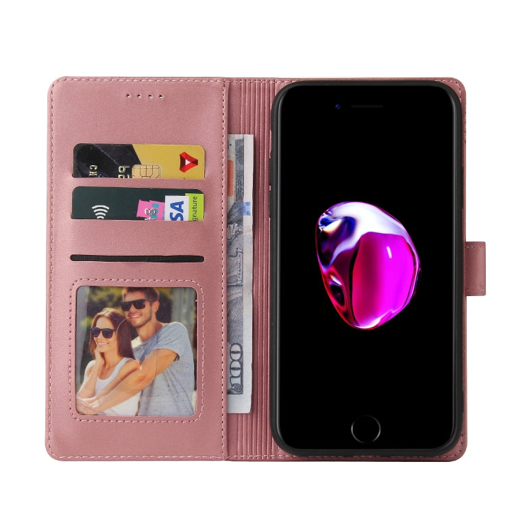 For iPhone SE 2022 / SE 2020 / 8 / 7 GQUTROBE Skin Feel Magnetic Leather Phone Case(Rose Gold) - HoMEdemic™ 