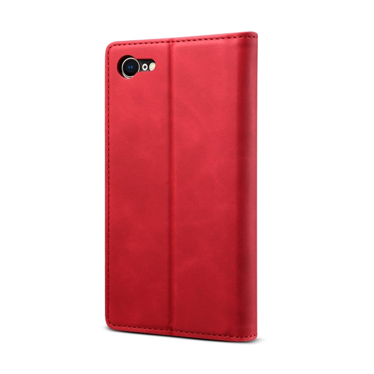 For iPhone SE 2022 / SE 2020 / 8 / 7 GUSSIM GS-001 Business Style Horizontal Flip Skin Feel PU Leather Case with Holder & Card Slots & Wallet & Photo Frame(Red) - HoMEdemic™ 