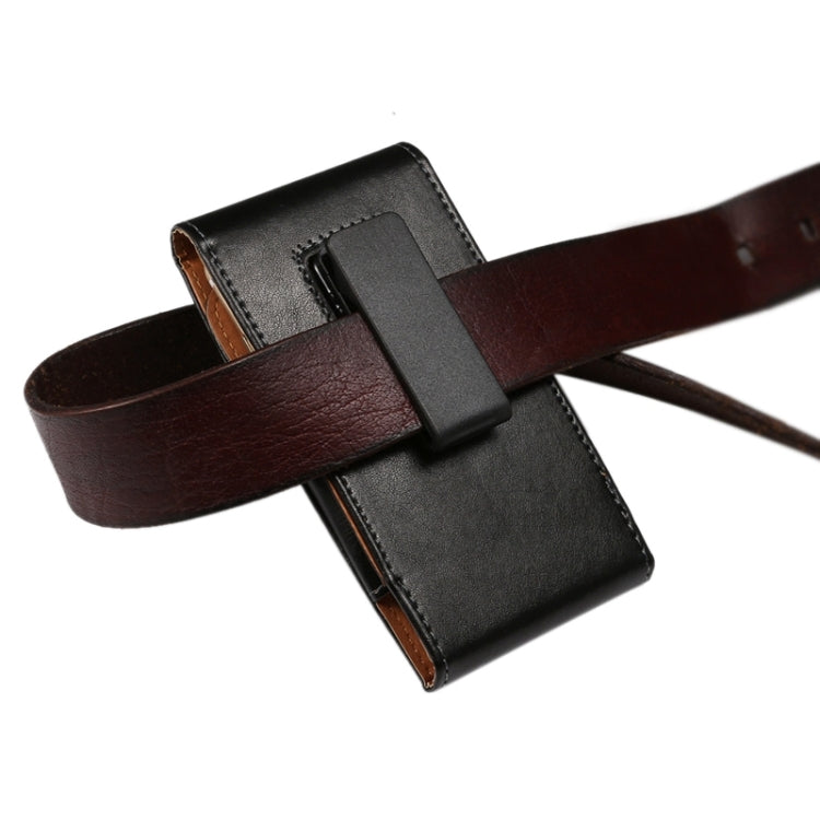 For iPhone X  & Galaxy S7 / S6 / G920 & S5 / G900 & S4 / i9500 & Grand DUOS / I9082 5.2 Inch Universal Lambskin Texture Vertical Flip Leather Case / Waist Bag with Rotatable Back Splint - HoMEdemic™ 