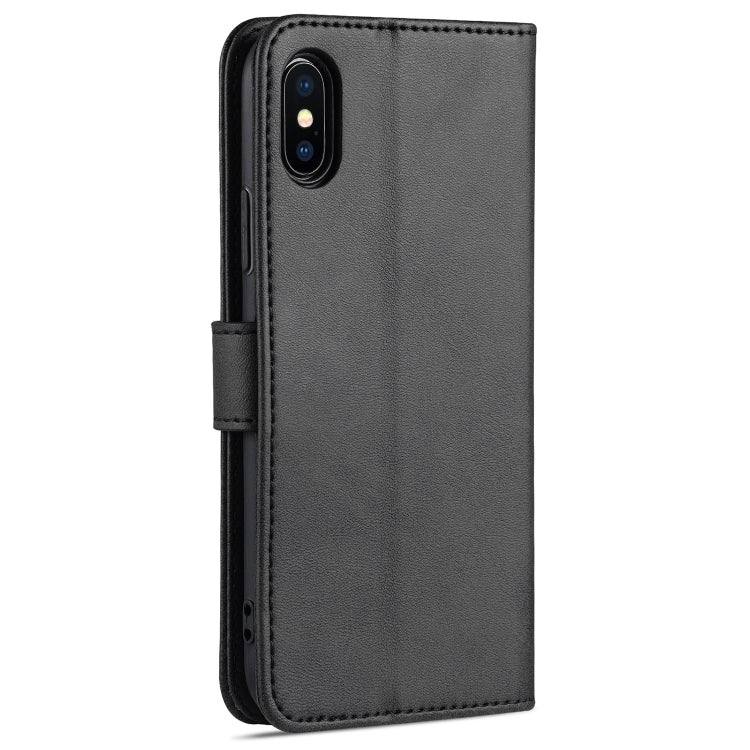 For iPhone X / XS AZNS Skin Feel Calf Texture Horizontal Flip Leather Case with Card Slots & Holder & Wallet(Black) - HoMEdemic™ 