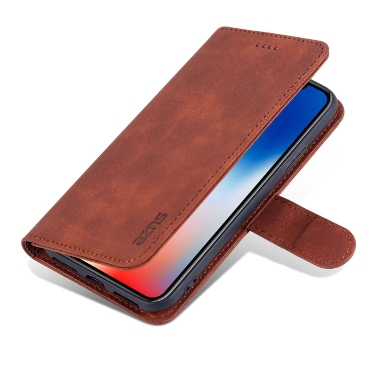 For iPhone X / XS AZNS Skin Feel Calf Texture Horizontal Flip Leather Case with Card Slots & Holder & Wallet(Brown) - HoMEdemic™ 