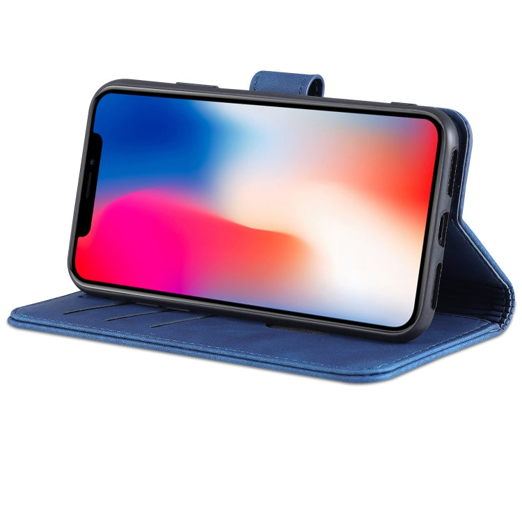 For iPhone X / XS AZNS Skin Feel Calf Texture Horizontal Flip Leather Case with Card Slots & Holder & Wallet(Red) - HoMEdemic™ 