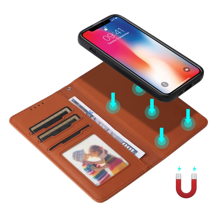 For iPhone X / XS BETOPNICE BN-005 2 in 1 Detachable Imitate Genuine Leather Phone Case(Brown) - HoMEdemic™ 