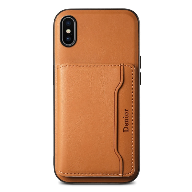 For iPhone X / XS Denior Cowhide Texture Leather MagSafe Detachable Wallet Phone Case(Khaki) - HoMEdemic™ 
