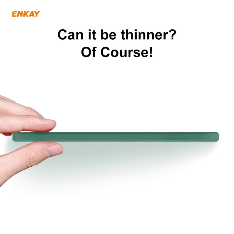 For iPhone X / XS ENKAY ENK-PC071 Hat-Prince Liquid Silicone Straight Edge Shockproof Protective Case(Dark Green) - HoMEdemic™ 