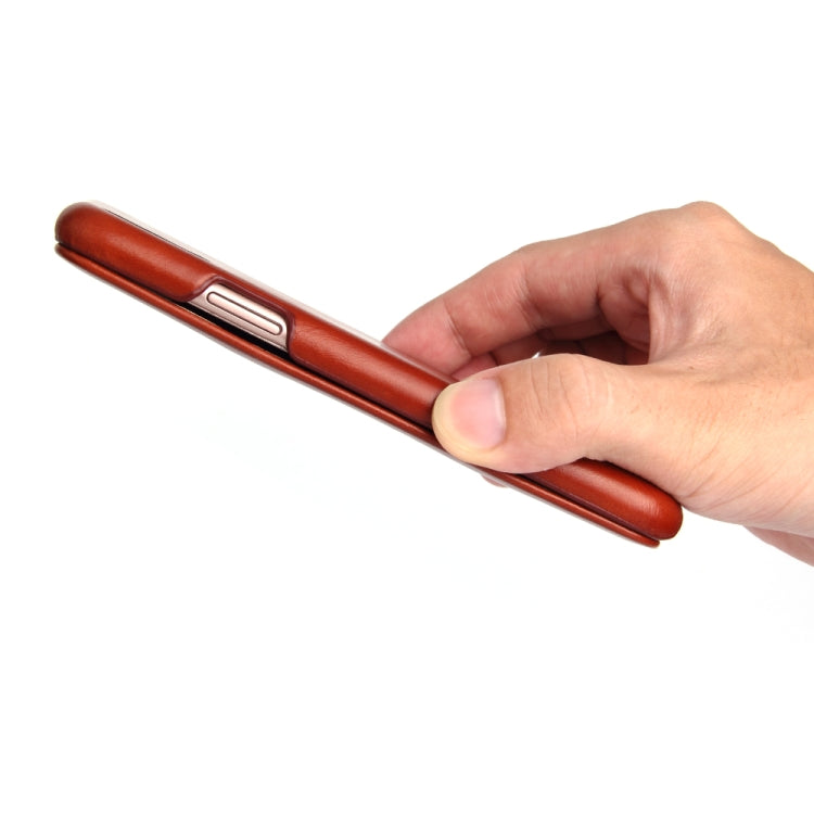 For iPhone X / XS Fierre Shann Business Magnetic Horizontal Flip Genuine Leather Case(Brown) - HoMEdemic™ 