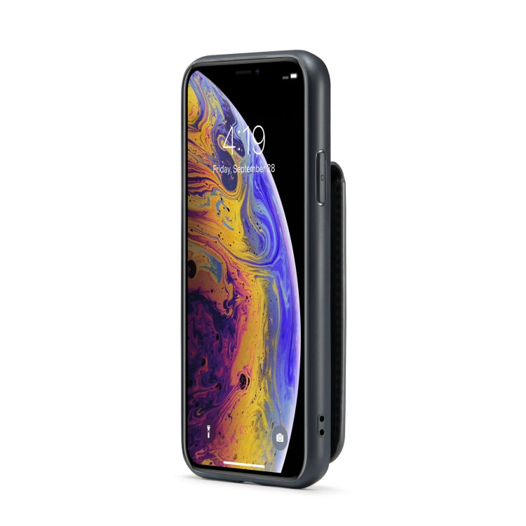 For iPhone X / XS Fierre Shann Crazy Horse Card Holder Back Cover PU Phone Case(Black) - HoMEdemic™ 