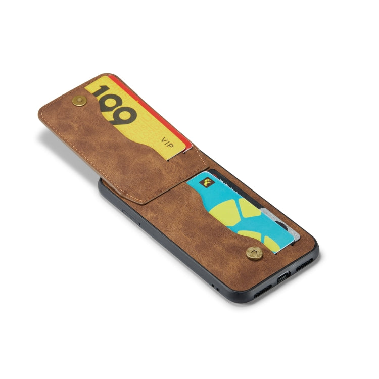 For iPhone X / XS Fierre Shann Crazy Horse Card Holder Back Cover PU Phone Case(Brown) - HoMEdemic™ 