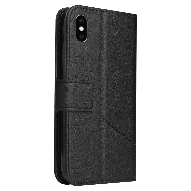 For iPhone X / XS GQUTROBE Right Angle Leather Phone Case(Black) - HoMEdemic™ 