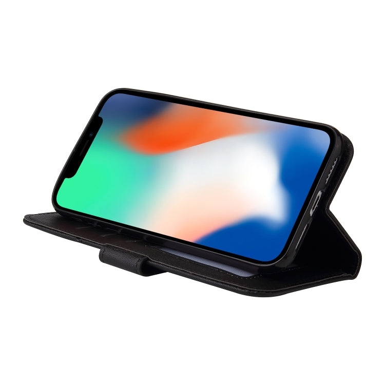 For iPhone X / XS GQUTROBE Right Angle Leather Phone Case(Black) - HoMEdemic™ 