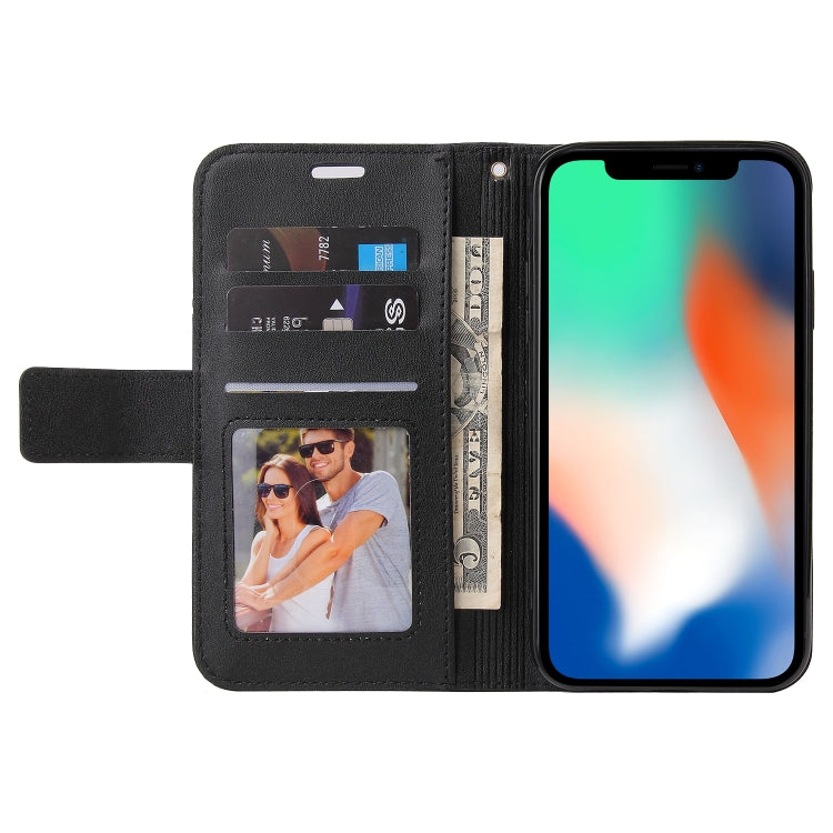 For iPhone X / XS GQUTROBE Right Angle Leather Phone Case(Black) - HoMEdemic™ 