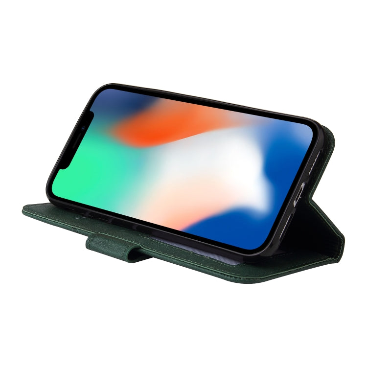 For iPhone X / XS GQUTROBE Right Angle Leather Phone Case(Green) - HoMEdemic™ 